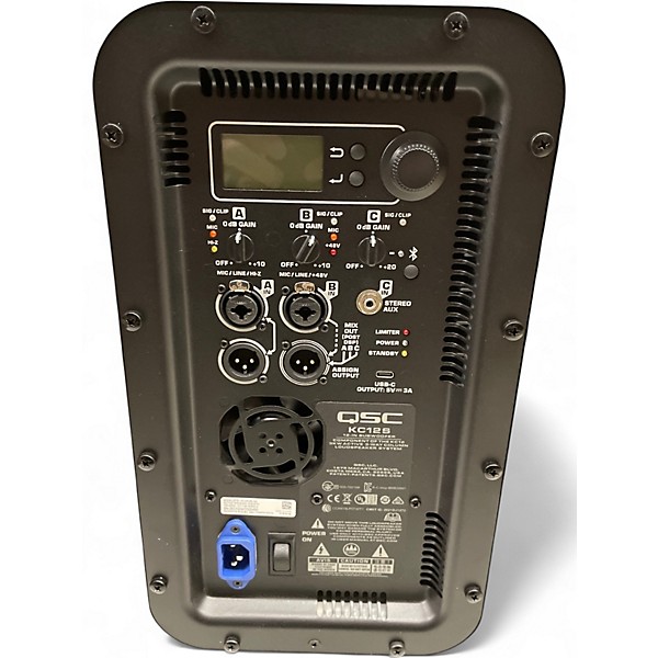 Used QSC KC12 3,000W Active 3-Way Column Loudspeaker - Black Sound Package