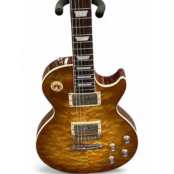 Used 2023 Gibson LES PAUAL STANDARD QUILT TOP Trans Amber Solid Body Electric Guitar