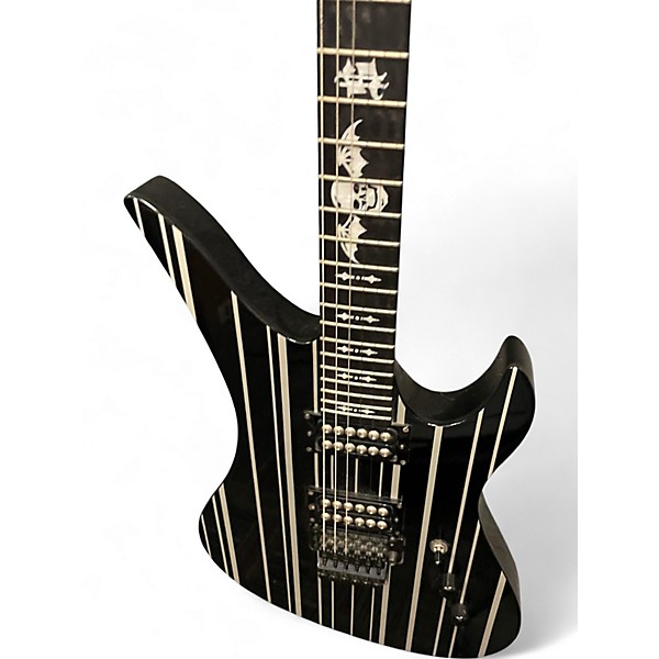 Used Schecter Guitar Research Synyster Gates Signature Custom Black and White Solid Body Electric Guitar