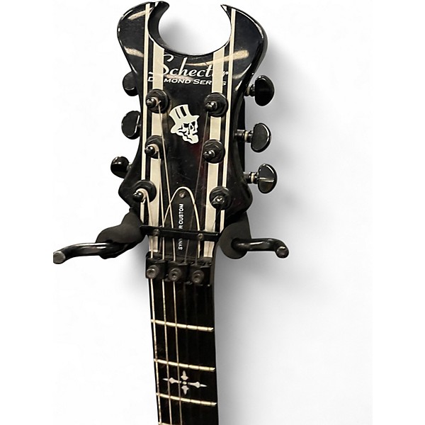 Used Schecter Guitar Research Synyster Gates Signature Custom Black and White Solid Body Electric Guitar