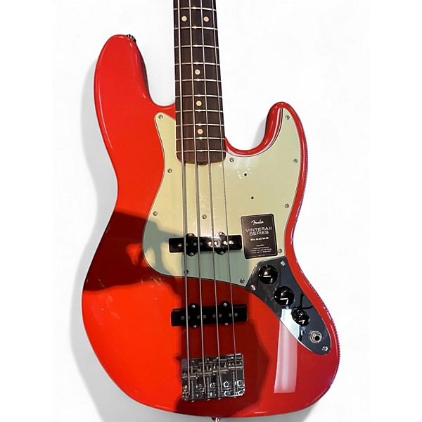 Used Fender Vintera II 60s Jazz Bass Fiesta Red Electric Bass Guitar