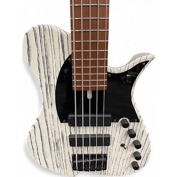 Used Vola VASTI 5 STRING Black and White Electric Bass Guitar