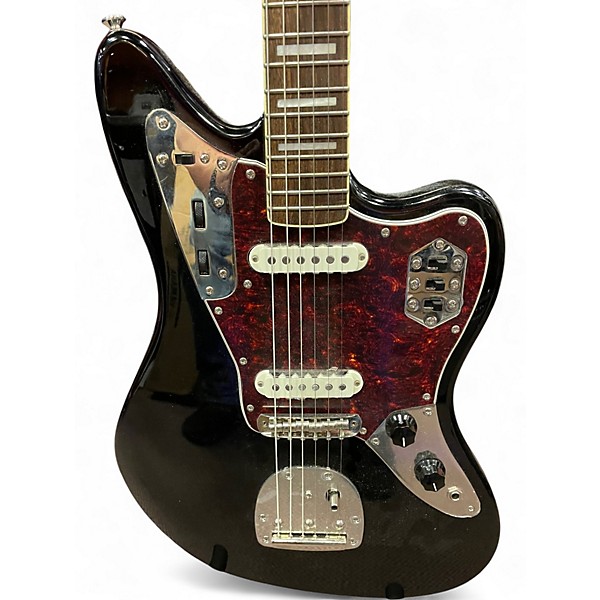 Used Squier CLASSIC VIBE JAGUAR Black Solid Body Electric Guitar