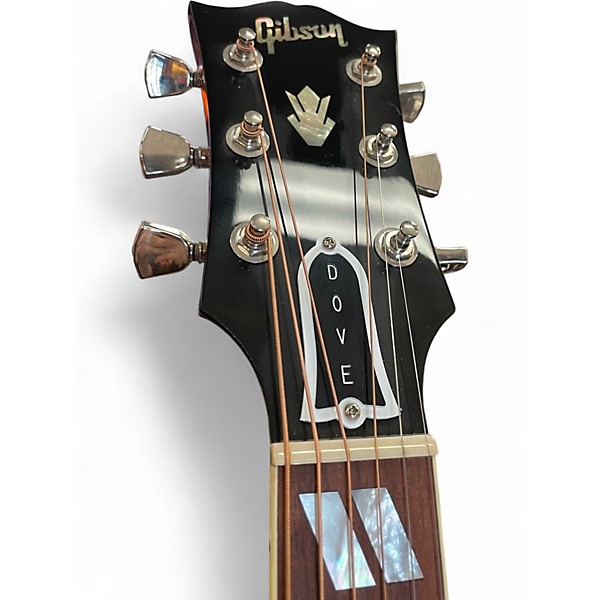 Used Gibson Dove Cherry Sunburst Acoustic Electric Guitar