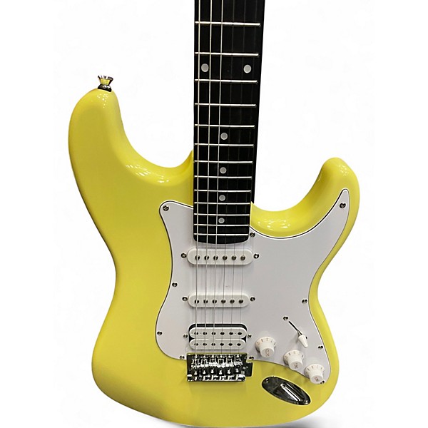 Used Donner Designer Series Yellow Solid Body Electric Guitar