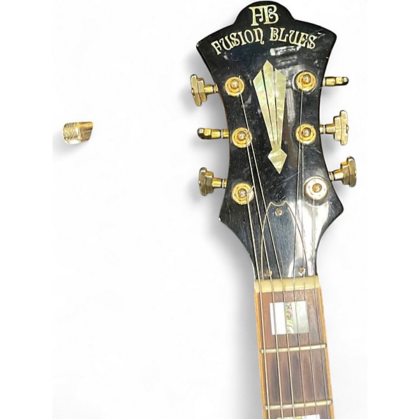 Used Fusion Blues FB600 Manhattan Deluxe Sunburst Hollow Body Electric Guitar