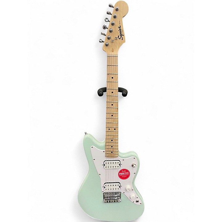 Used Squier Mini Jazzmaster HH Surf Green Electric Guitar Surf