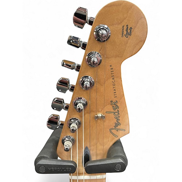 Used 2023 Fender LIMITED EDITION PLAYER STRAT ROASTED MAPLE NECK Black Solid Body Electric Guitar