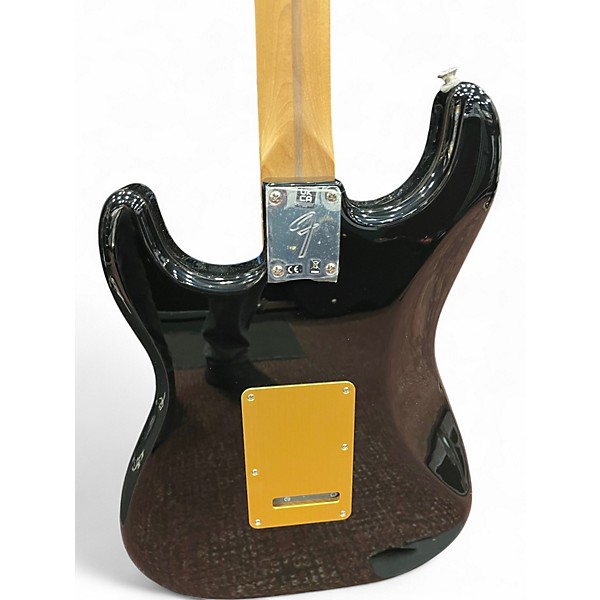 Used 2023 Fender LIMITED EDITION PLAYER STRAT ROASTED MAPLE NECK Black Solid Body Electric Guitar