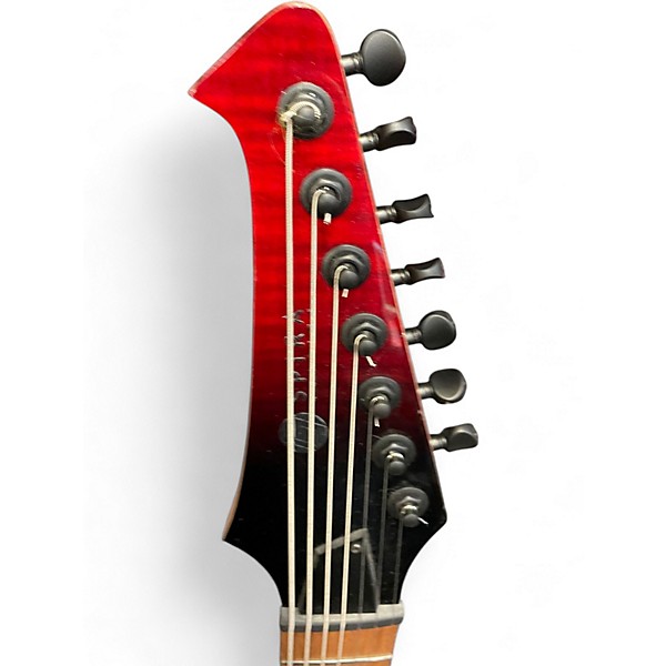 Used Spira s457 Red to Black Fade Solid Body Electric Guitar