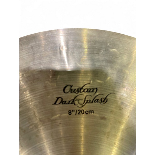 Used Zildjian 8in custom dark splash Cymbal