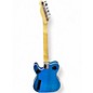 Used Zuwei Factory Thinline TL Electric Guitar Semi-Hollow Jazz Flower Quilted Blue Hollow Body Electric Guitar