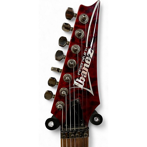 Used Ibanez RG920QMZ Premium 7 quilt red Solid Body Electric Guitar