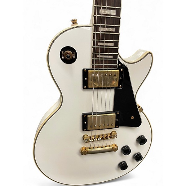 Used Epiphone Les Paul Custom Pro Alpine White Solid Body Electric Guitar