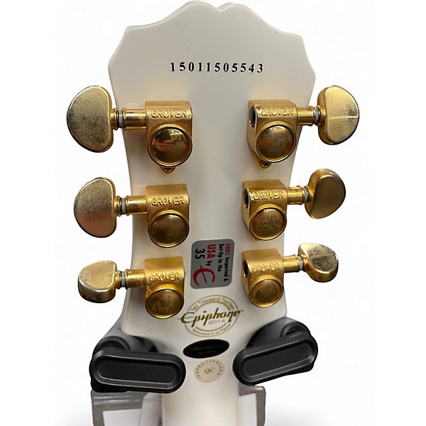 Used Epiphone Les Paul Custom Pro Alpine White Solid Body Electric Guitar