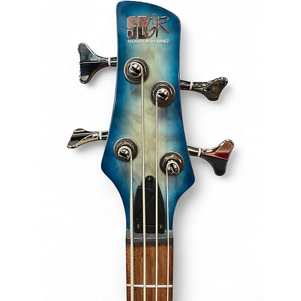 Used Ibanez SR400EQM COSMIC BLUE STARBURST Electric Bass Guitar