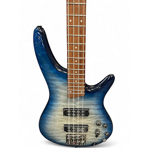 Used Ibanez SR400EQM COSMIC BLUE STARBURST Electric Bass Guitar