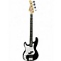 Used Glary Precision left handed Black and White Electric Bass Guitar thumbnail