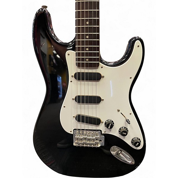 Used Hondo II Black Solid Body Electric Guitar