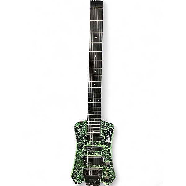 Used Blake headless green crackle Solid Body Electric Guitar