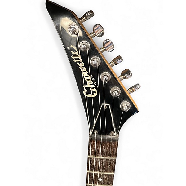 Used Charvette By Charvel hss  orange with black crackle Solid Body Electric Guitar