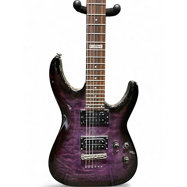 Used ESP LTD MH100QMNT Purple Burst Solid Body Electric Guitar