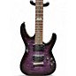 Used ESP LTD MH100QMNT Purple Burst Solid Body Electric Guitar