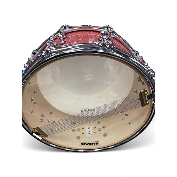 Used SJC Drums 6.5X14 XXV ROSE SPARKLE Drum