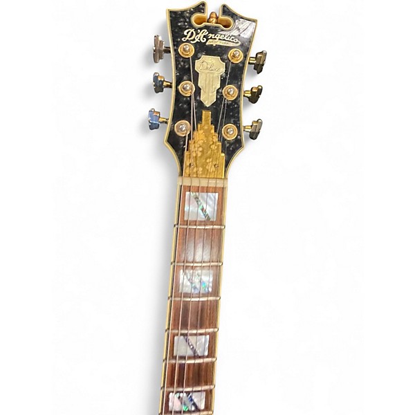 Used D'Angelico DELUXE Black and Gold Solid Body Electric Guitar