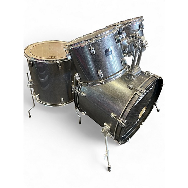 Used Ludwig 5 Piece Backbeat Metallic Silver Drum Kit