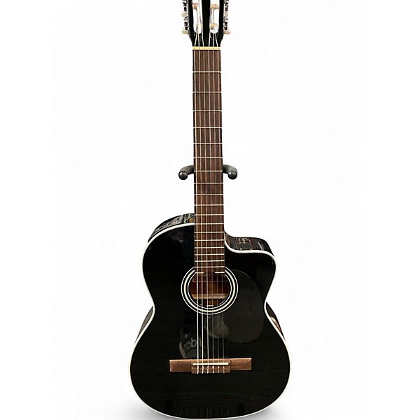 Used Takamine GC2CE Black Classical Acoustic Electric Guitar