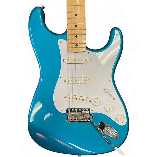 Vintage 1986 Fender Standard Stratocaster Blue Solid Body Electric Guitar