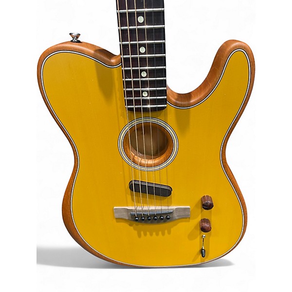 Used Fender Acoustasonic Player Telecaster Blond natural Acoustic Electric Guitar