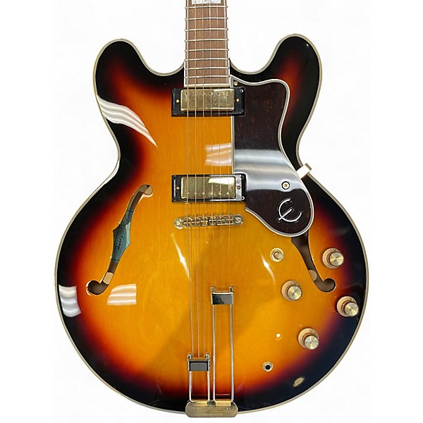 Used Epiphone Sheraton Vintage Sunburst Hollow Body Electric Guitar
