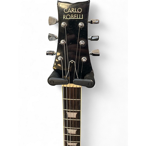Vintage 1980s Carlo Robelli Les Paul Style  Black Solid Body Electric Guitar