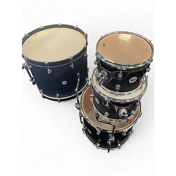 Used DW 4 Piece Design Series Satin Black Drum Kit
