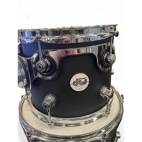 Used DW 4 Piece Design Series Satin Black Drum Kit