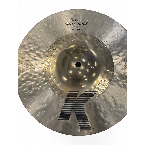 Used Zildjian 13in K Custom Hybrid Hi Hat Pair Cymbal