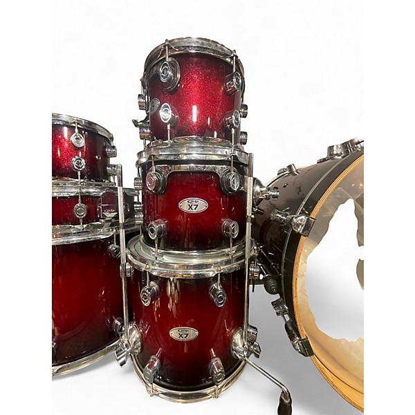 Used PDP by DW 7 Piece X7 RUBY RED Drum Kit