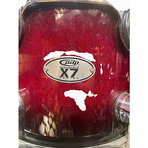 Used PDP by DW 7 Piece X7 RUBY RED Drum Kit