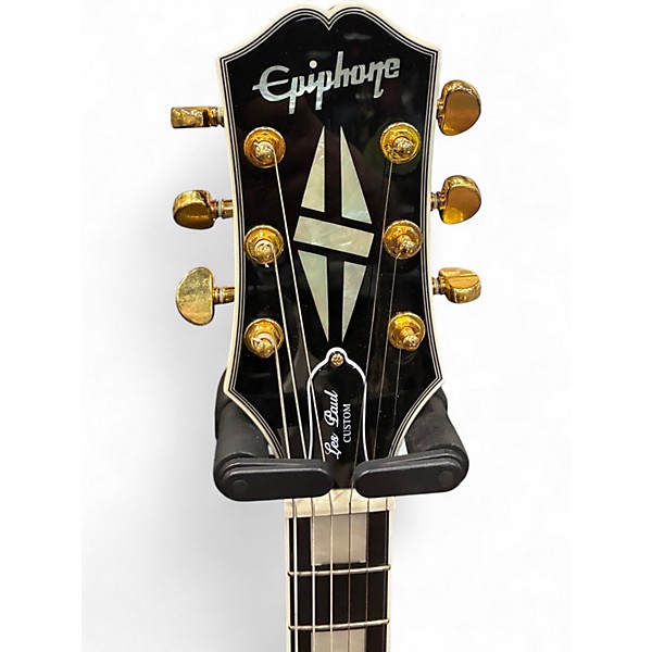 Used Epiphone Les Paul Custom Black Solid Body Electric Guitar