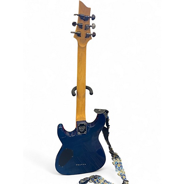 Used Schecter Guitar Research Omen Extreme 6 Ocean Blue Burst Solid Body Electric Guitar