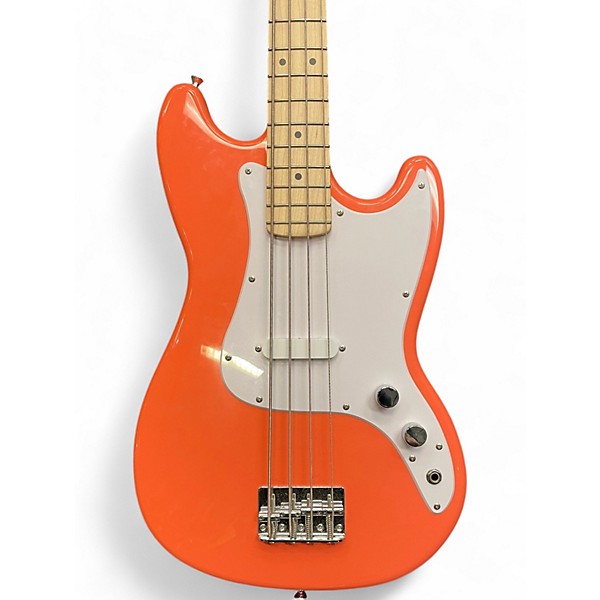 Used Squier Bronco tahitian coral Electric Bass Guitar