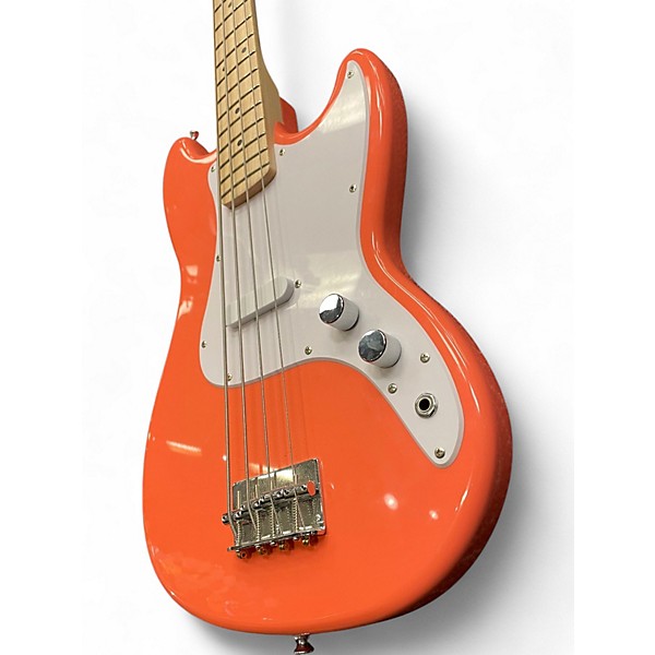 Used Squier Bronco tahitian coral Electric Bass Guitar