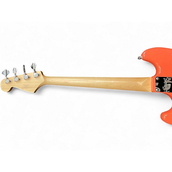 Used Squier Bronco tahitian coral Electric Bass Guitar