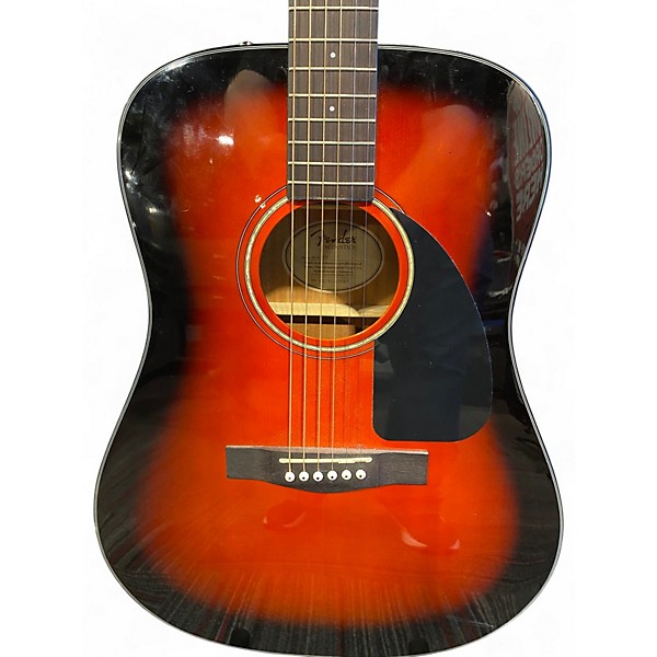 Used Fender CD60 Dreadnought 2 Color Sunburst Acoustic Guitar