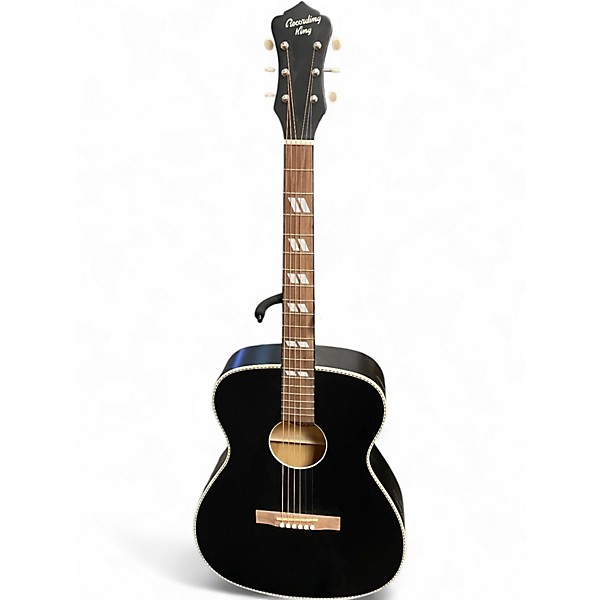Used Recording King dirty 37 Black Acoustic Guitar