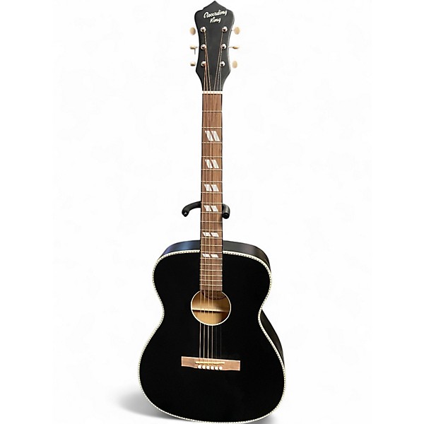 Used Recording King dirty 37 Black Acoustic Guitar