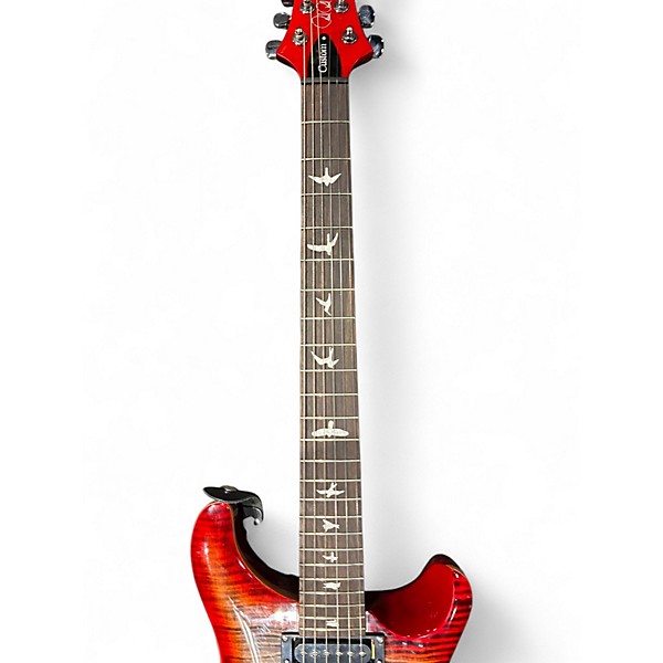 Used PRS SE Custom 24 Crimson Red Trans Solid Body Electric Guitar