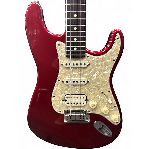 Used Fender Lone Star Stratocaster Candy Apple Red Solid Body Electric Guitar